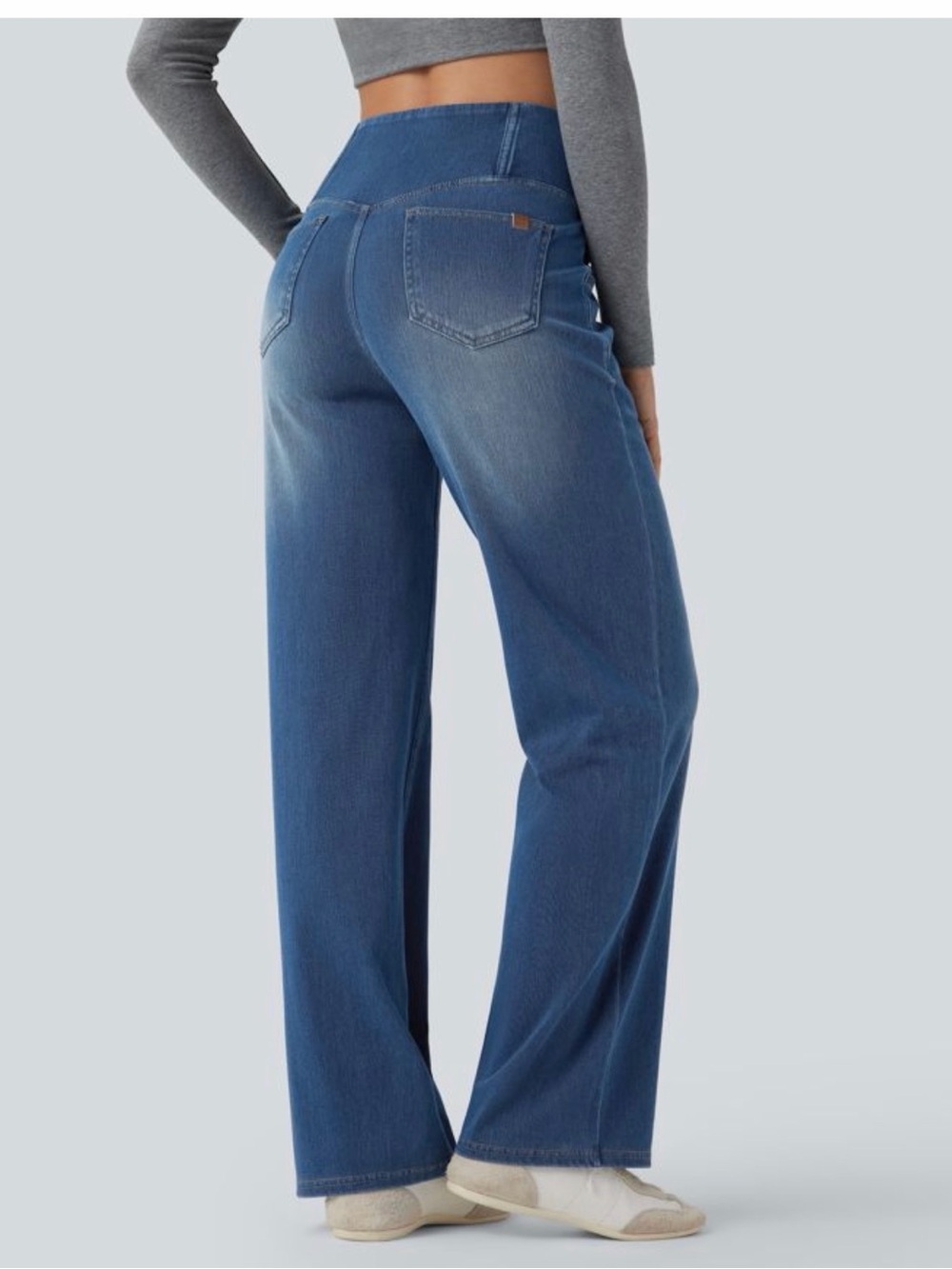 Halara Flex Crossover High Waisted Tummy Control Casual Straight Leg Size Med - Picture 2 of 4